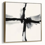 Contemporary Abstract Canvas – Minimal Cross Expression