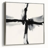 Contemporary Abstract Canvas – Minimal Cross Expression