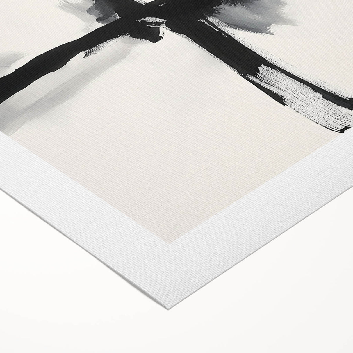 Contemporary Abstract Canvas – Minimal Cross Expression