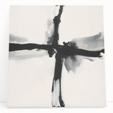 Contemporary Abstract Canvas – Minimal Cross Expression