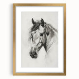Elegant gold-framed animal art print featuring a mat border, showcasing intricate wildlife illustrations ideal for home decor or gallery display.