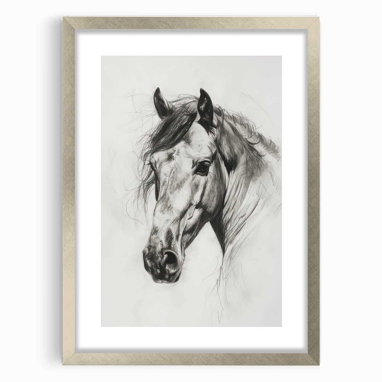 Silver-framed mat display showcasing a vibrant animal-themed artwork, featuring intricate details and rich colors, perfect for enhancing home decor.