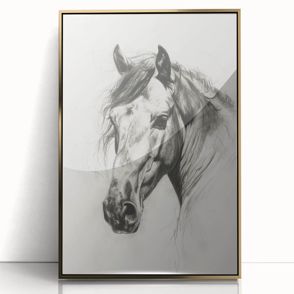 Framed acrylic art piece showcasing a vibrant animal design with gold accents, ideal for modern home decor, enhancing any room with its stylish appeal.