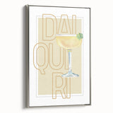 Landscape art painting on framed canvas depicting colorful vintage poster art, ideal for dining room decor.