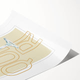 Extra large wall art featuring line art flowers in black on white, rolled print, ideal for large living room decor.