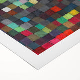 Modern Wall Art - Vibrant Abstract Grid - Colorful May Picture Print