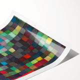 Modern Wall Art - Vibrant Abstract Grid - Colorful May Picture Print