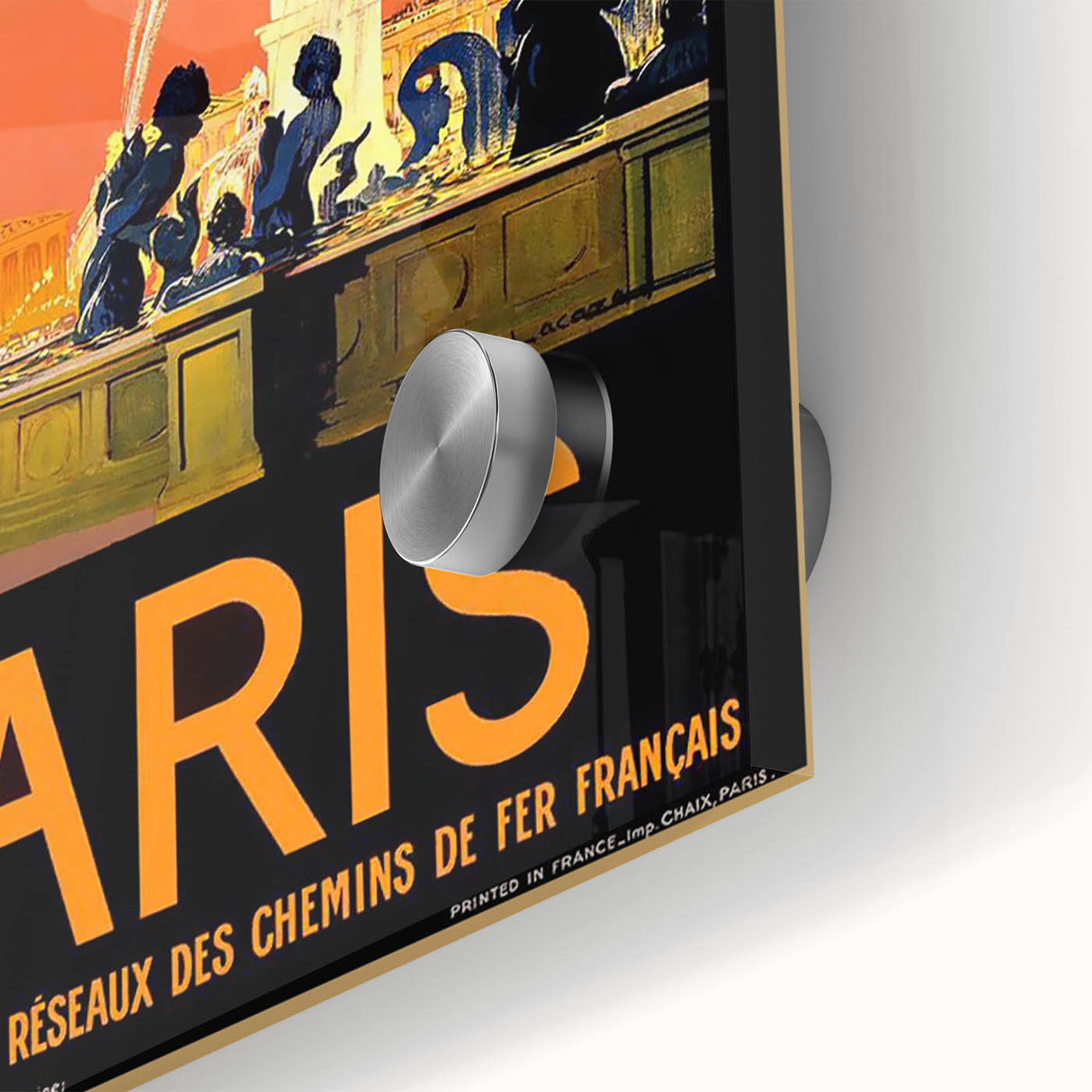 Retro Paris Travel Poster - Vintage Obelisk and Fountain Wall Art