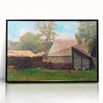 Farmyard with Ducks and Chickens Print - Winslow Homer Realism Canvas Art