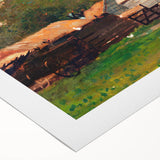 Farmyard with Ducks and Chickens Print - Winslow Homer Realism Canvas Art