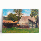 Farmyard with Ducks and Chickens Print - Winslow Homer Realism Canvas Art