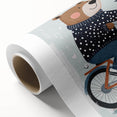 Children's Room Decor - Bear on Bicycle Playroom Wall Art