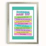 Numbers and Shapes Wall Art - Rounding Rules Math Poster