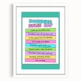 Numbers and Shapes Wall Art - Rounding Rules Math Poster
