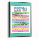 Numbers and Shapes Wall Art - Rounding Rules Math Poster
