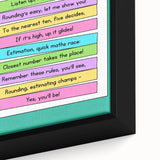 Numbers and Shapes Wall Art - Rounding Rules Math Poster