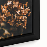 Framed canvas featuring a textured, colorful abstract design with black accents, ideal for living room decor.