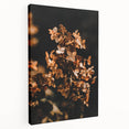 Large canvas print featuring a fall-themed abstract design in warm orange and brown tones, suitable for kitchen wall art.