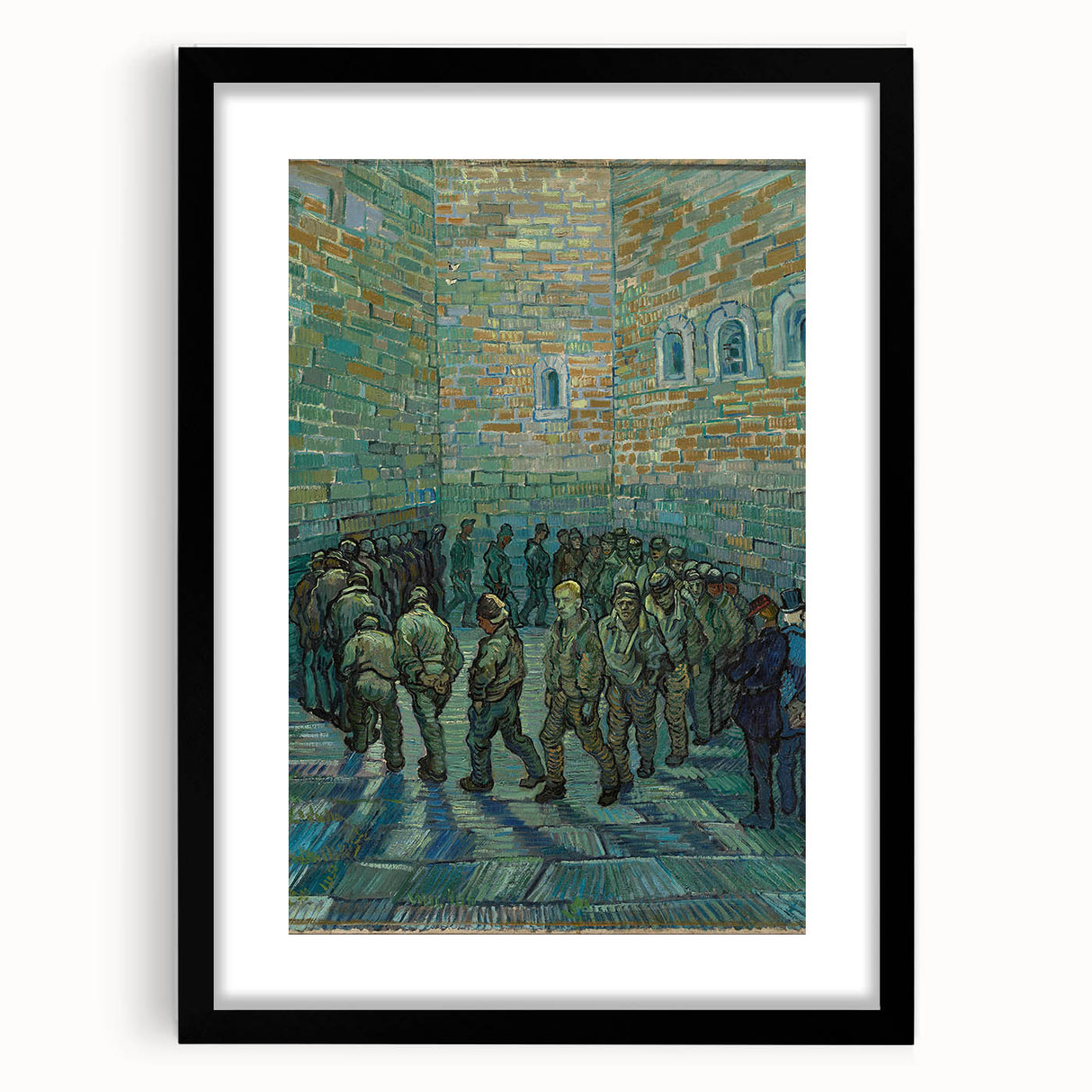 Extra large abstract art print featuring textured, colorful swirls on a black framed canvas, ideal for living room decor.