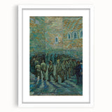 Textured abstract art print depicting swirling blue and yellow patterns, framed in white, ideal for bedroom wall decor.