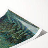 Extra large rolled canvas featuring line art flowers in monochrome, ideal for large living room wall art.