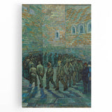 Black and white stretched canvas featuring a Van Gogh-inspired abstract design.