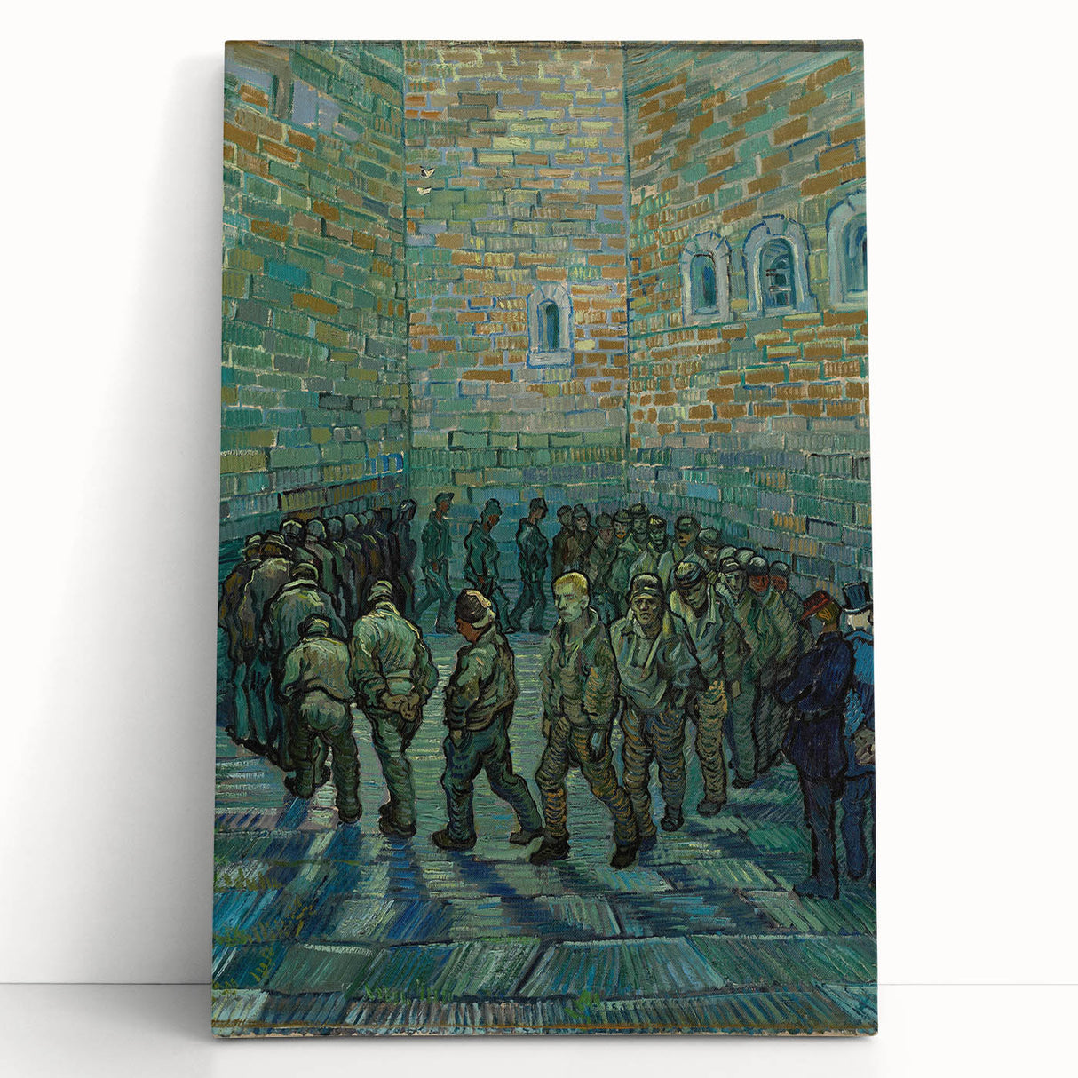 Large black and white print of Van Gogh's artwork on stretched canvas, suitable for kitchen wall art.