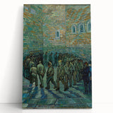 Large black and white print of Van Gogh's artwork on stretched canvas, suitable for kitchen wall art.