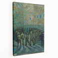 Side view of a large stretched canvas depicting Van Gogh's Starry Night, ideal for kitchen wall art.