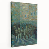 Side view of a large stretched canvas depicting Van Gogh's Starry Night, ideal for kitchen wall art.