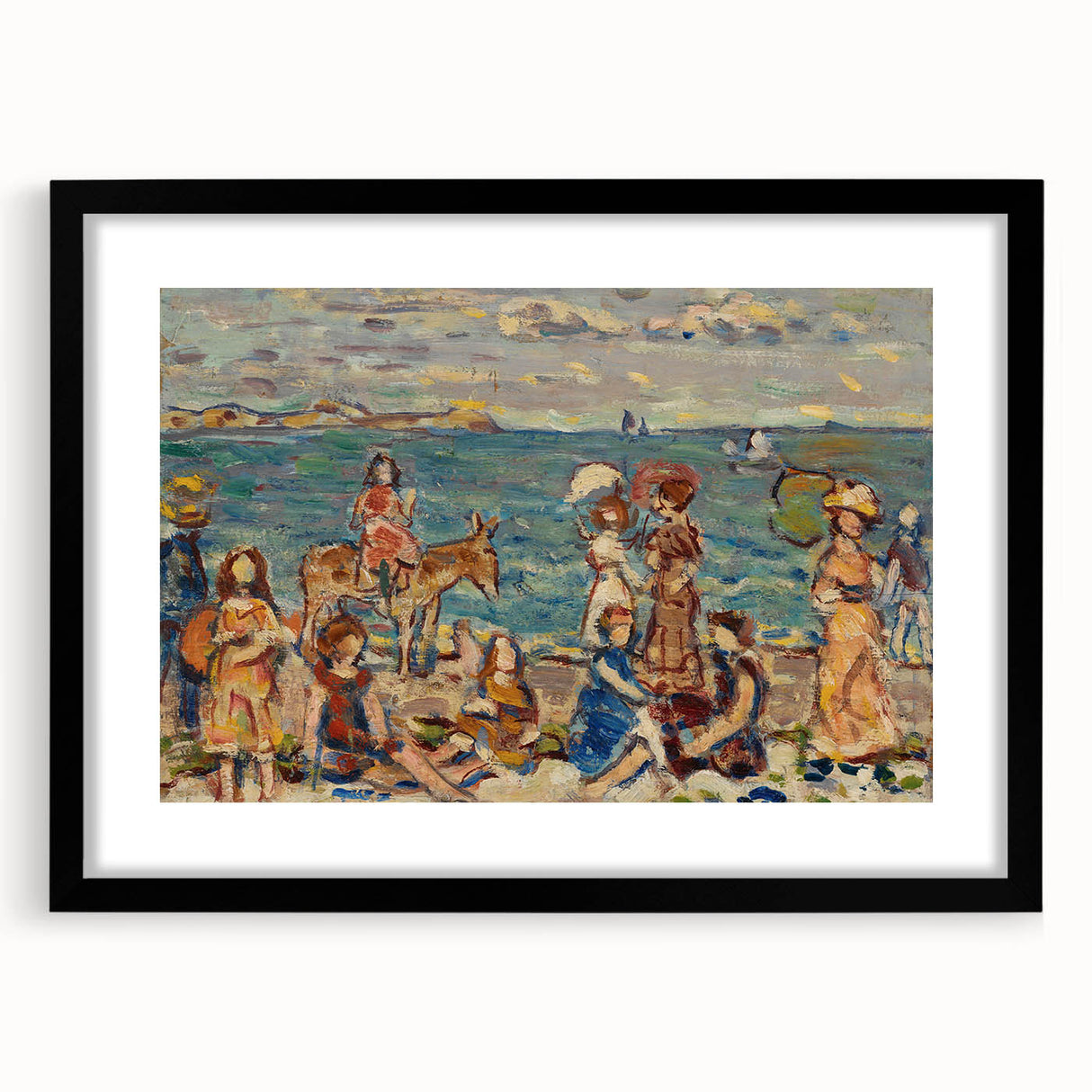 Modern Wall Art of Vibrant Beach Scene - Contemporary Coastal Design