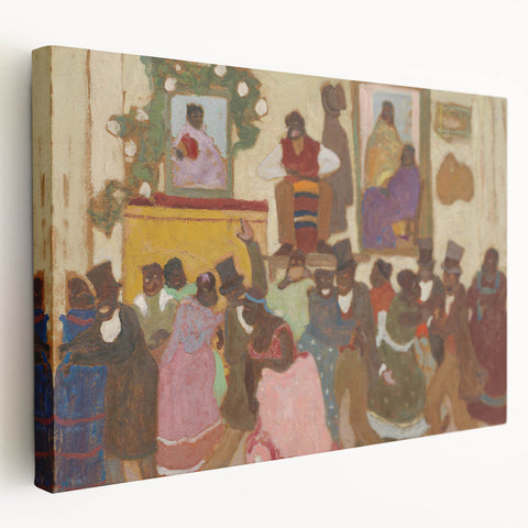 Modern Wall Art of Vibrant Dance Celebration - Abstract Contemporary Style