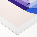 Modern Wall Art of Geometric Blue and Violet Design - Abstract Decor