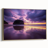 Framed canvas artwork depicting a stunning landscape of cliffs, featuring vibrant colors and intricate details, set in an elegant gold frame, ideal for home decor.