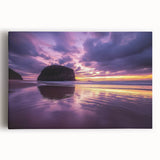Stretched canvas artwork depicting a vibrant landscape of majestic cliffs under a clear blue sky, perfect for enhancing modern home decor with natural beauty.
