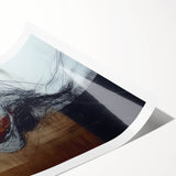 Abstract figurative art print on rolled canvas showcasing vibrant colors and dynamic shapes, designed to enhance modern decor. Ideal for artistic spaces.