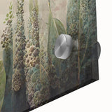 Close-up of vibrant abstract floral wall art design showcasing bold colors and intricate details, printed on acrylic glass for a modern decor accent. Perfect for enhancing contemporary interiors with a touch of elegance and artistic flair.