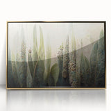 Framed abstract floral wall art featuring vibrant colors and gold accents, perfect for adding a modern touch to home decor. Ideal for art enthusiasts seeking unique designs.