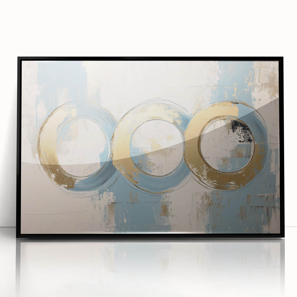 Abstract geometric framed acrylic artwork in black, showcasing sharp angles and contrasting shapes, ideal for modern decor. Perfect for enhancing contemporary interiors.