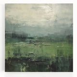 Abstract landscape wall art on stretched canvas, showcasing vibrant colors and fluid shapes, perfect for modern home decor and enhancing interior aesthetics.