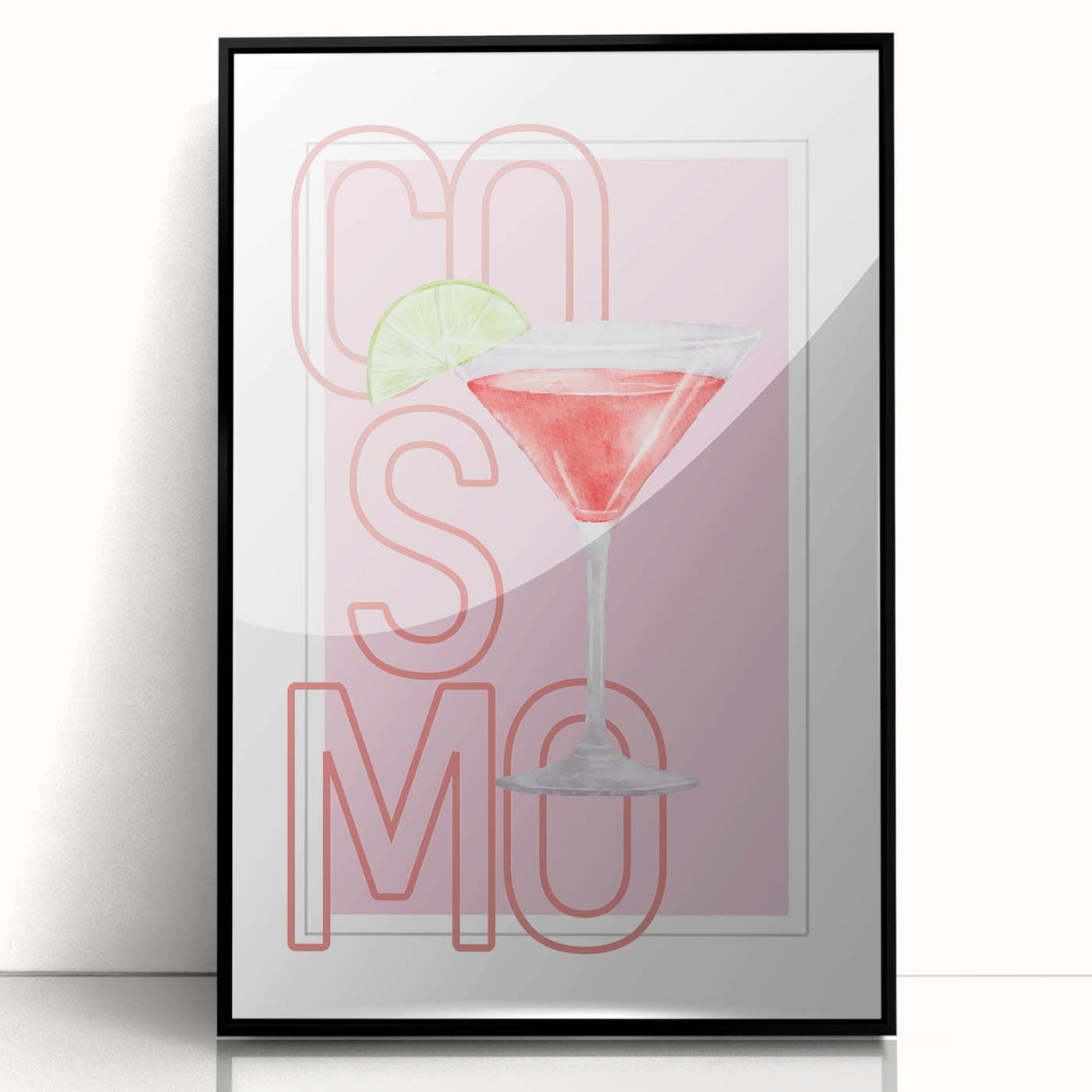 Large abstract wall art in mid-century modernist style.