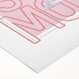 Art deco poster featuring geometric patterns and metallic hues on rolled canvas, suitable for dining room decor.