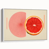 Extra large framed canvas of vintage poster art depicting colorful fruits, ideal for living room decor.