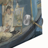 Impressionist Wall Art - Claude Monet Painting in His Studio by Manet