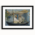 Impressionist Wall Art - Claude Monet Painting in His Studio by Manet