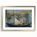 Impressionist Wall Art - Claude Monet Painting in His Studio by Manet
