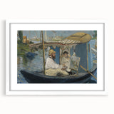 Impressionist Wall Art - Claude Monet Painting in His Studio by Manet