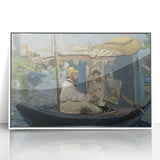 Impressionist Wall Art - Claude Monet Painting in His Studio by Manet
