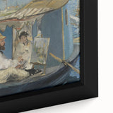 Impressionist Wall Art - Claude Monet Painting in His Studio by Manet