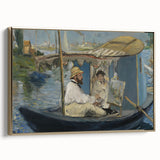 Impressionist Wall Art - Claude Monet Painting in His Studio by Manet